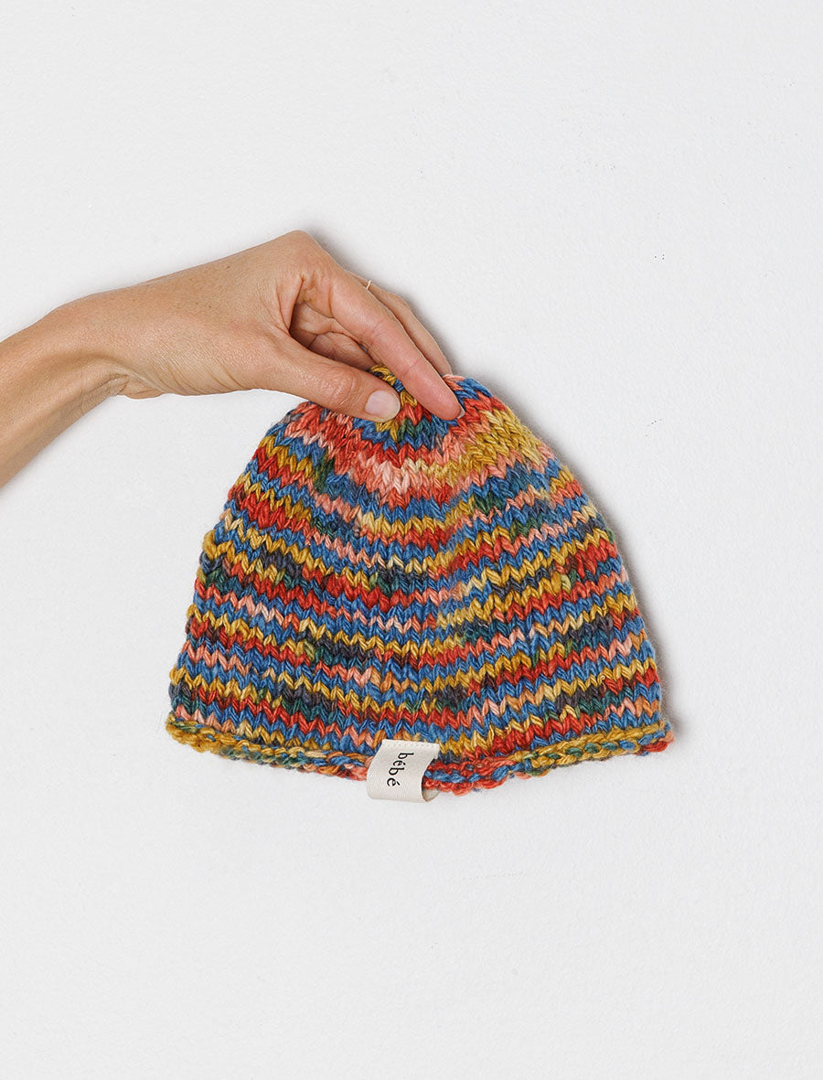 Light Ray Knitted Hat in space-dyed Merino Wool