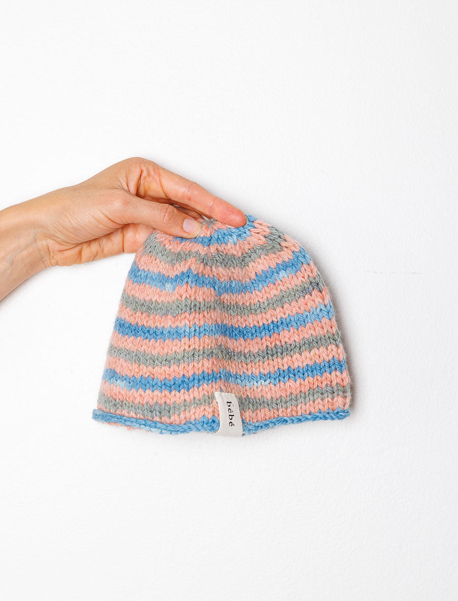 Shadow Knitted Hat in natural-dyed Merino Wool