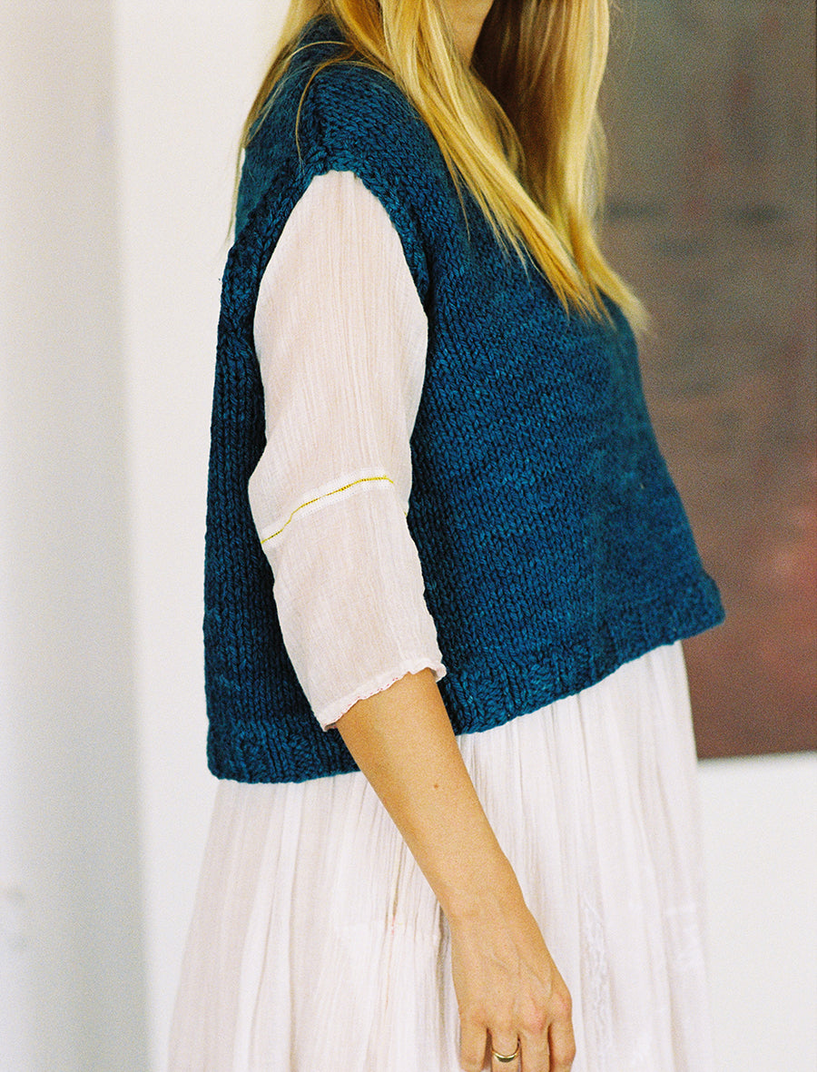 'Sea' Colours From Clouds Merino Wool Vest