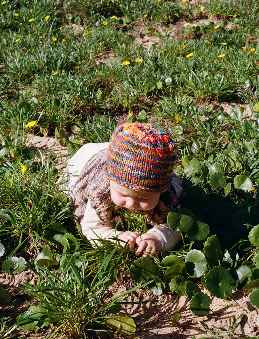 Light Ray Knitted Hat in space-dyed Merino Wool