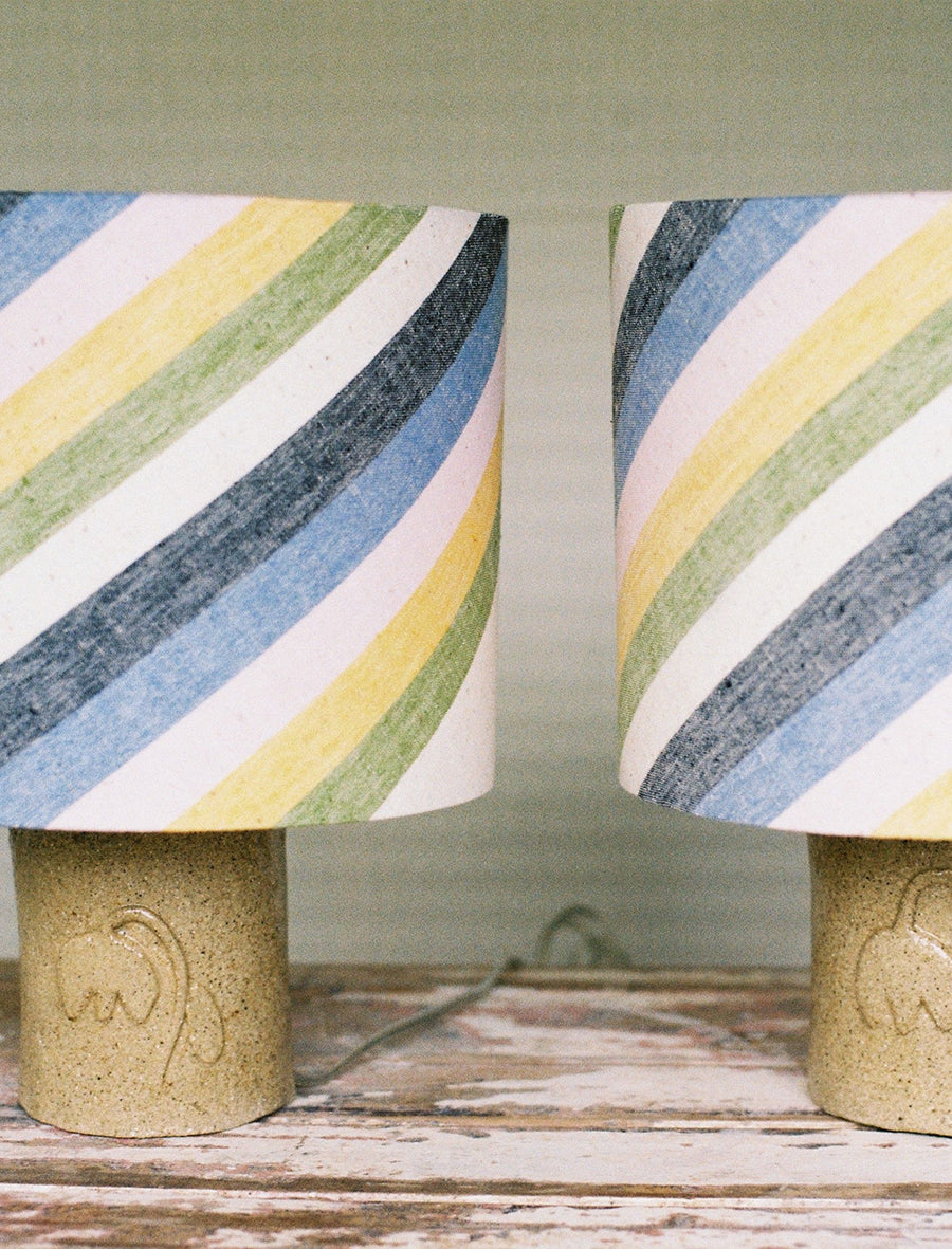 Jana Brunclikova Collaboration lamp base with Moiré Ripple shade