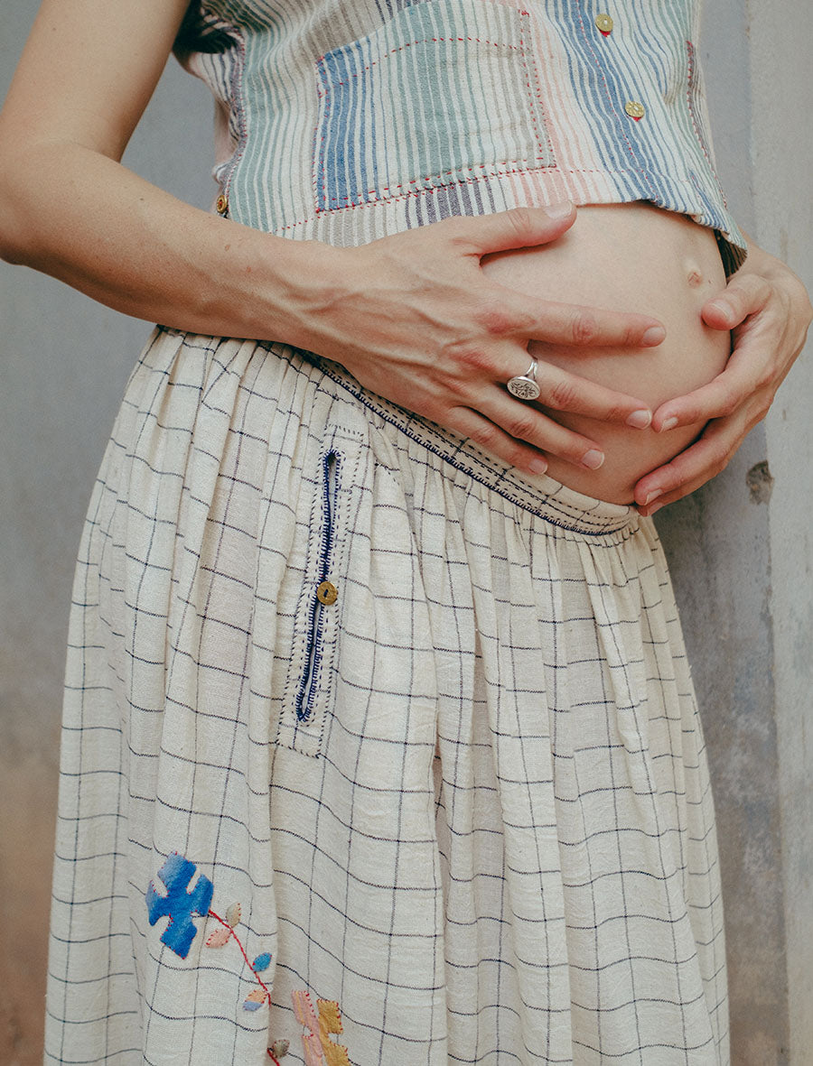 Adults Skirt with Vine Appliqué made by RaasLeela