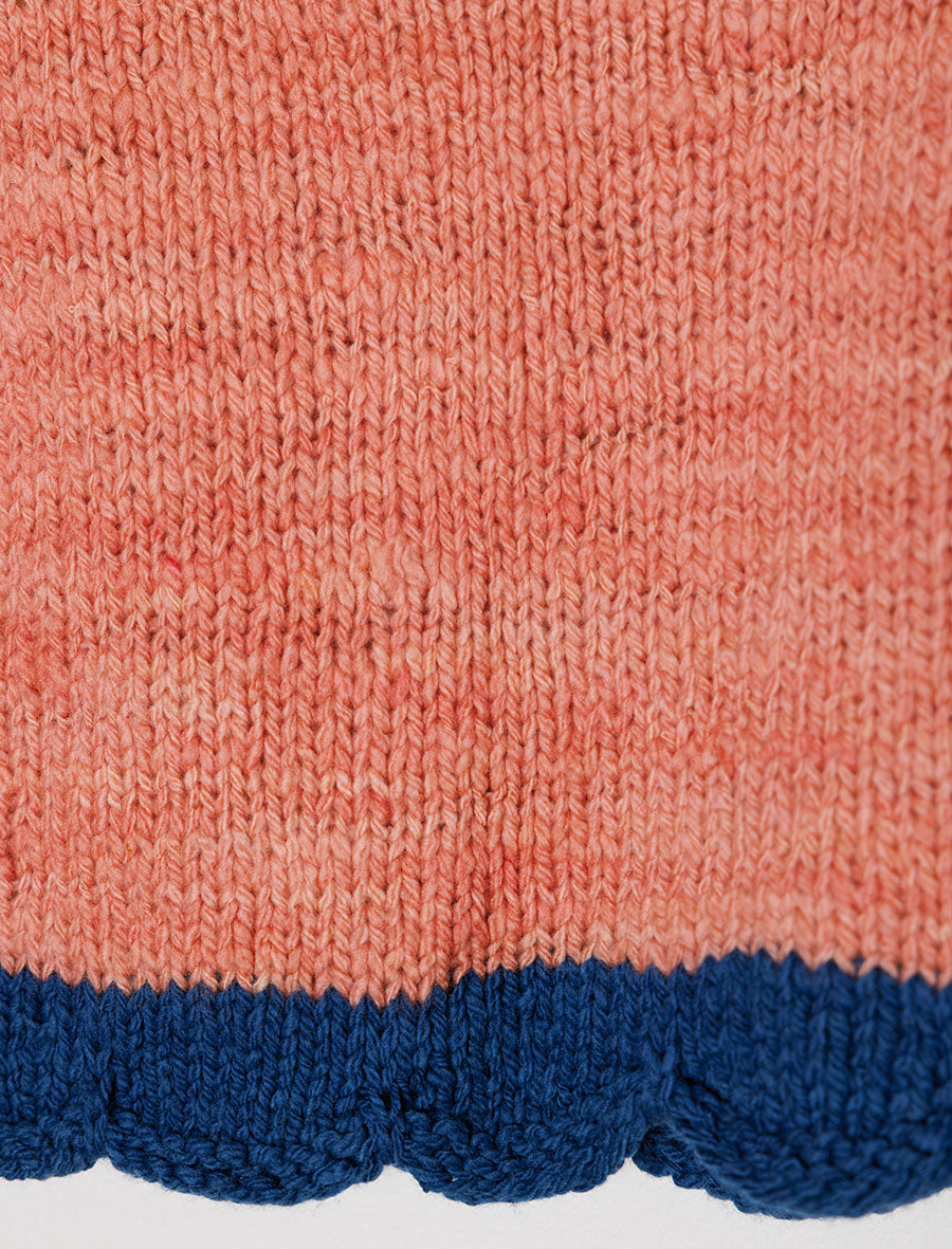 Lotus Tide Scalloped Merino Wool Vest