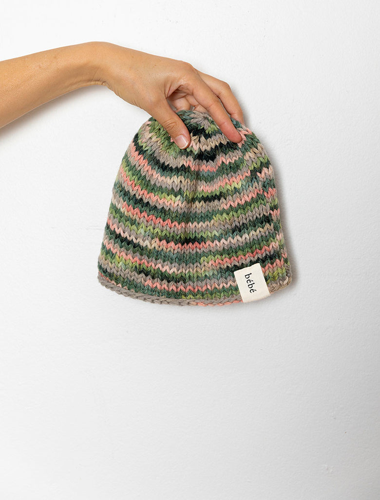 Seafloor Knitted Hat in space-dyed Merino Wool